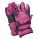 Purple - Front - FLOSO Childrens-Kids Girls Heavy Duty Waterproof Padded Thermal Ski-Winter Gloves