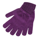 Plum - Back - FLOSO Ladies-Womens Thinsulate Winter Knitted Gloves (3M 40g)