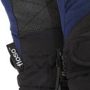 Navy-Black - Back - FLOSO Kids-Childrens Extra Warm Thermal Padded Ski Gloves With Palm Grip