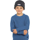 Grey - Side - FLOSO Kids-Childrens Knitted Winter-Ski Hat With Thinsulate Lining (3M 40g)