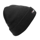 Black - Front - FLOSO Kids-Childrens Knitted Winter-Ski Hat With Thinsulate Lining (3M 40g)