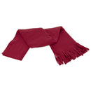 Maroon - Front - FLOSO Ladies-Womens Plain Thermal Fleece Winter-Ski Scarf With Fringe