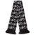 Black-White - Front - FLOSO Unisex Bicycle Pattern Knitted Winter Scarf With Fringe