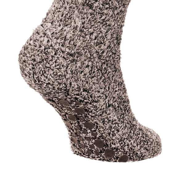 FLOSO Mens Warm Slipper Socks With Rubber Non Slip Grip